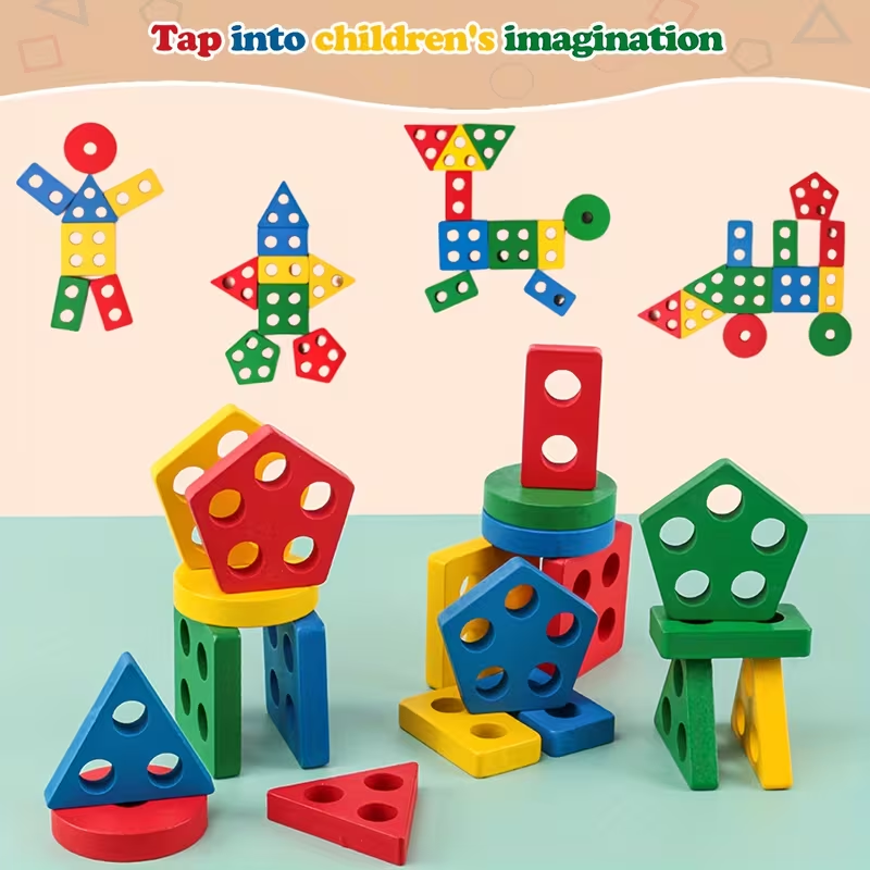 Montessori Wooden Games Baby T - Kids Educational Game 3 评论和价格