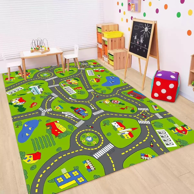 Kids Road Traffic Carpet Carto - Kids Education Nursery 评论和价格