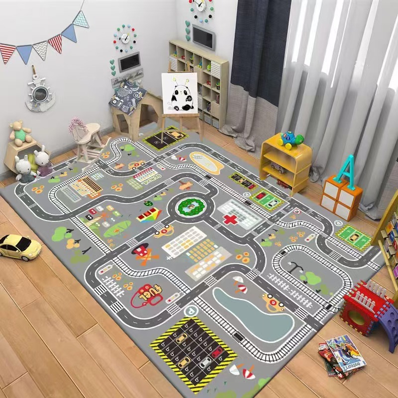 Kids Road Traffic Carpet Carto - Kids Education Nursery 评论和价格