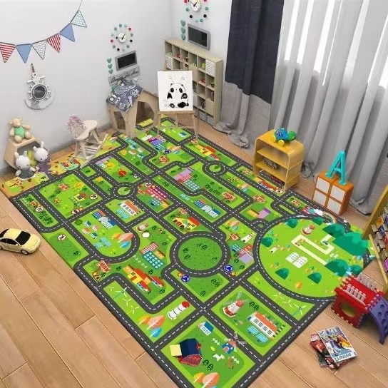 Kids Road Traffic Carpet Carto - Kids Education Nursery 评论和价格
