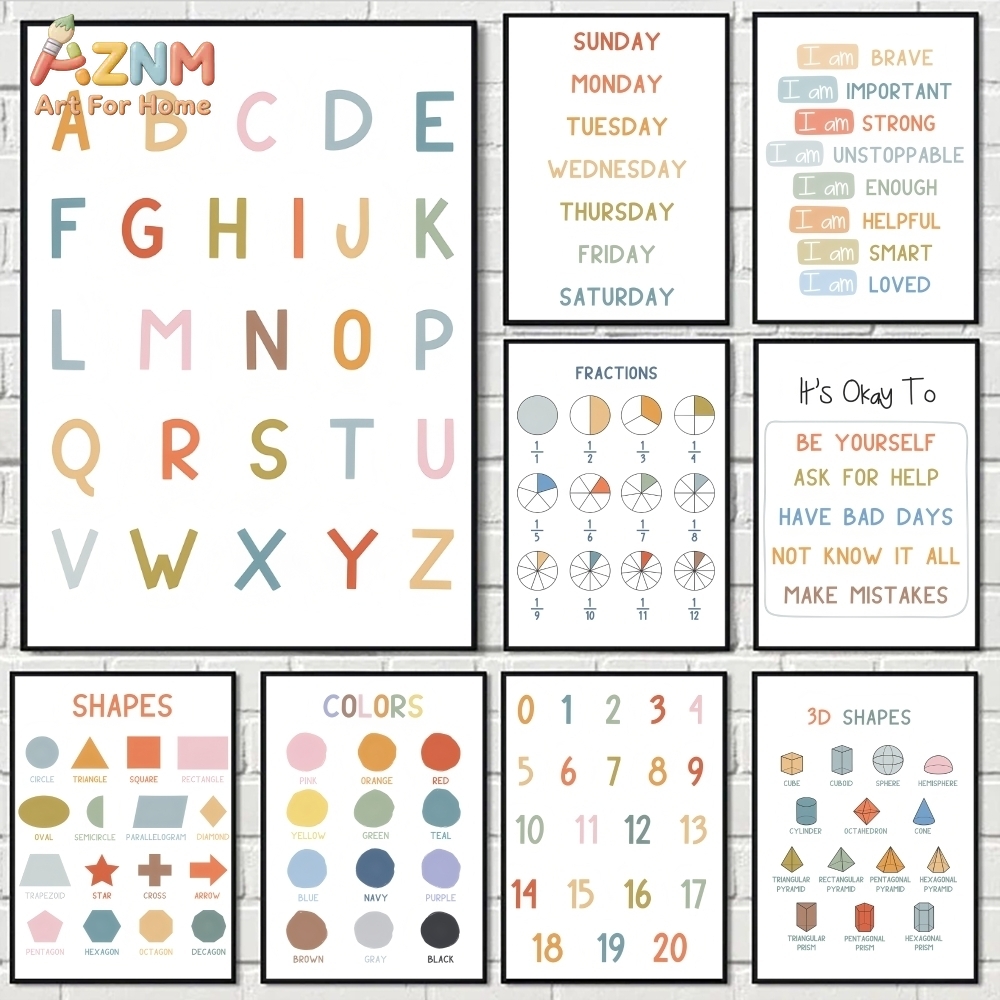 AZNM Educational Alphabet Numb - Kids Education Nursery 评论和价格