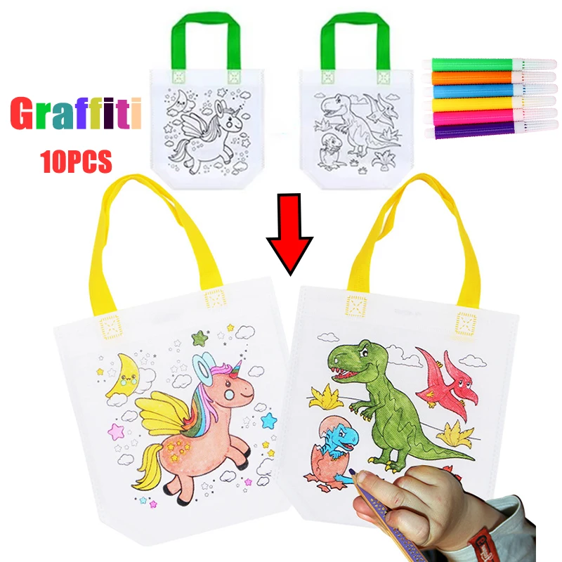 1-10pcs Sets DIY Graffiti Bag  - Kids Education Laptop 评论和价格