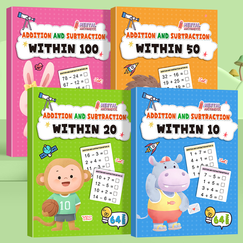 64 Pages Arithmetic Math Exerc - Kids Education Laptop 评论和价格
