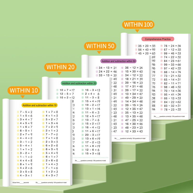 64 Pages Arithmetic Math Exerc - Kids Education Laptop 评论和价格