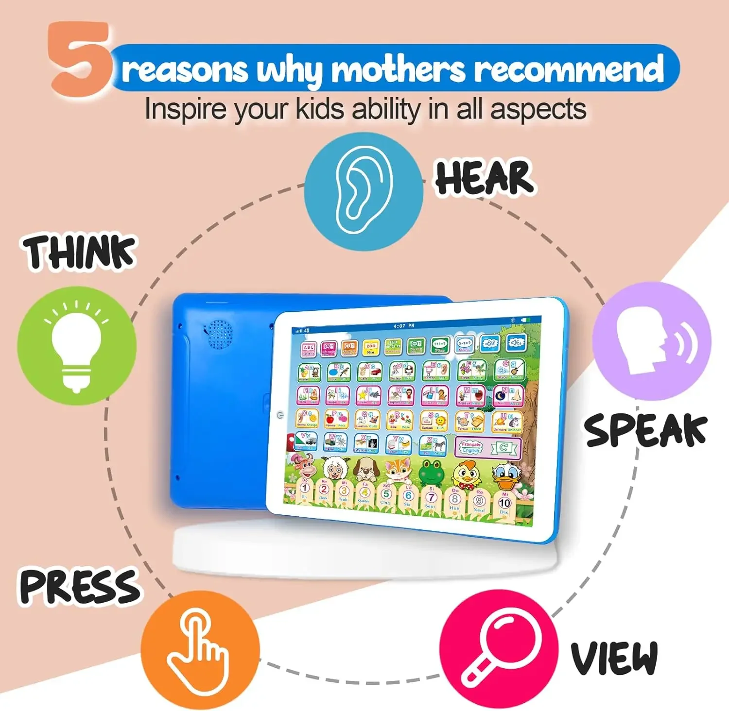 French English Bilingual Learn - Kids Education Tablet 评论和价格