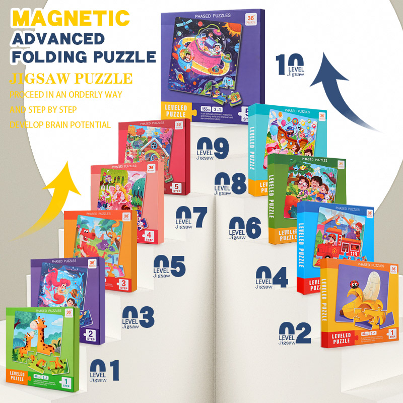 Kids Magnetic Wooden Puzzle Ca - Kids Educational Game 3 评论和价格