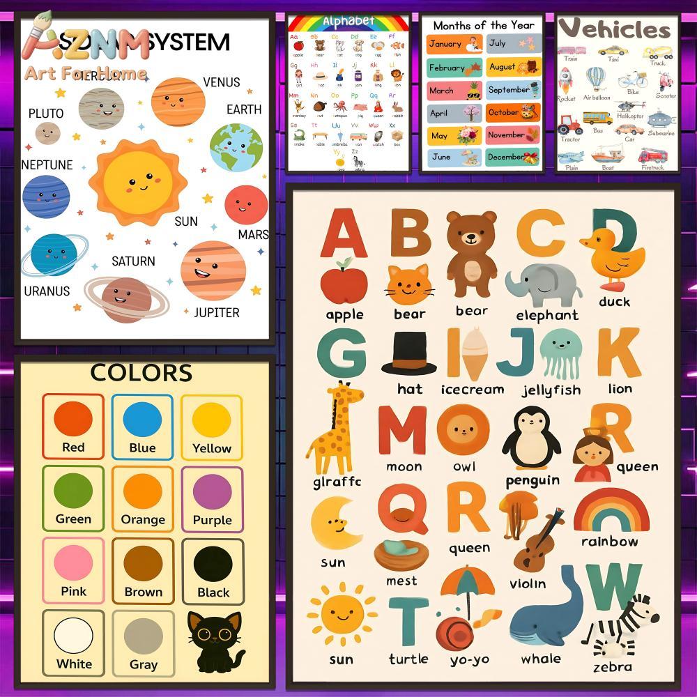 AZNM Kids Educational Canvas W - Kids Education Nursery 评论和价格