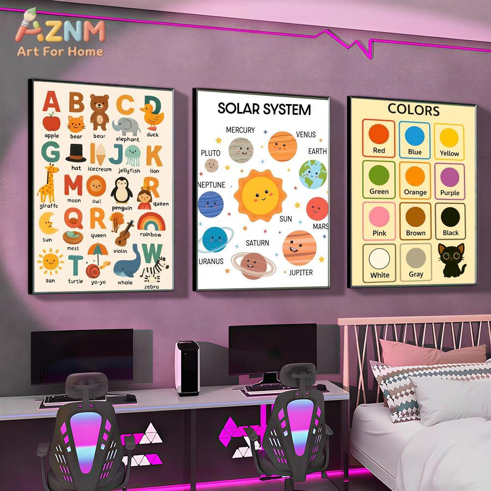 AZNM Kids Educational Canvas W - Kids Education Nursery 评论和价格