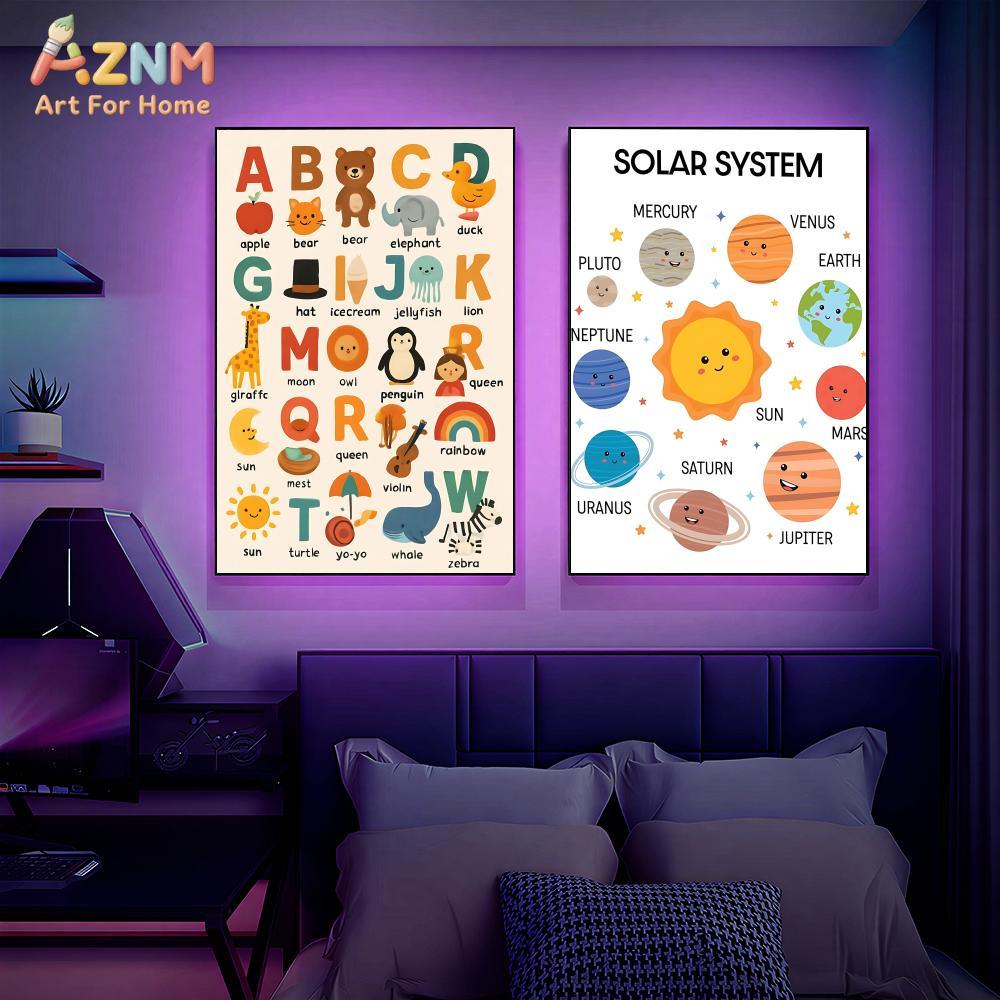 AZNM Kids Educational Canvas W - Kids Education Nursery 评论和价格