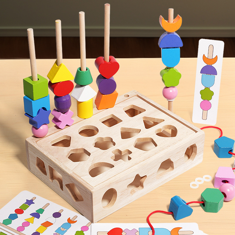 Montessori Wooden 5-in-1 Puzzl - Kids Educational Game 3 评论和价格
