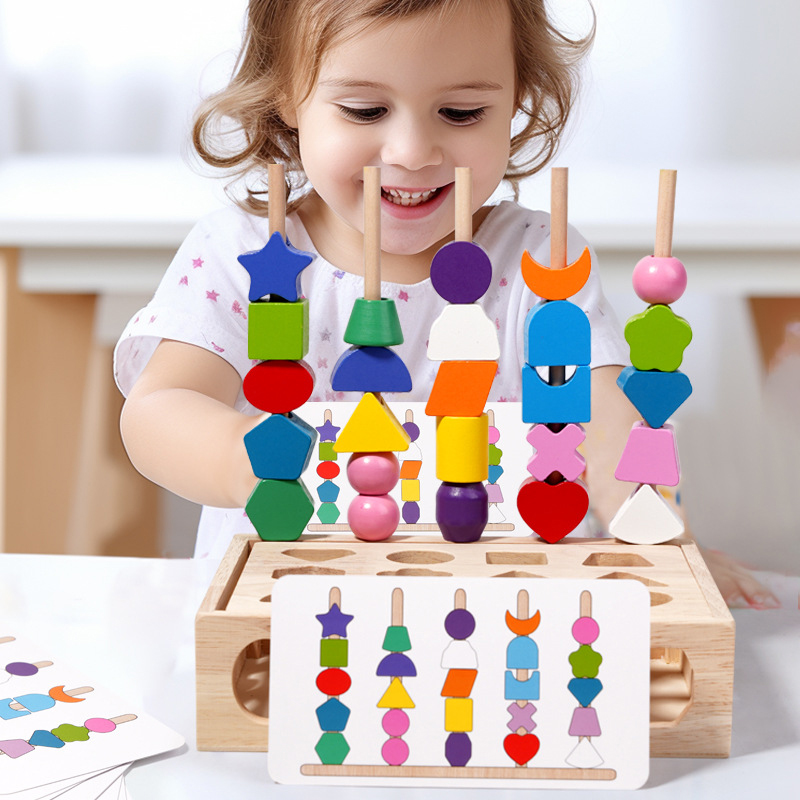 Montessori Wooden 5-in-1 Puzzl - Kids Educational Game 3 评论和价格