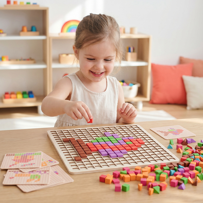 Wooden Logical Cube Puzzle - M - Kids Educational Game 3 评论和价格